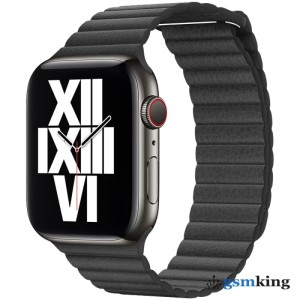 Apple Leather Loop for Apple Watch 42|44|45|49mm Black (Чёрный) MXAA2ZM/A