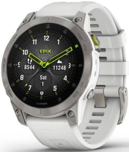 Умные часы Garmin epix (Gen 2) Sapphire Editions 47 мм NFC, White Titanium