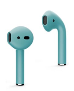 Наушники Apple Airpods 2 Color (без беспроводной зарядки чехла) (Голубой матовый)