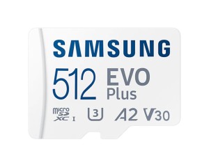 Карта памяти micro SDXC 512Gb Samsung EVO Plus UHS-I U3 A2 + ADP 130Mb/s (MB-MC512KA)