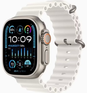 Apple Watch Ultra 2 49mm Titanium Case with White Ocean Band