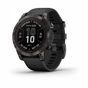 Смарт-часы Garmin Fenix 7 Pro Sapphire Solar титановый угольно-серый DLC с черным ремешком (010-02777-11)