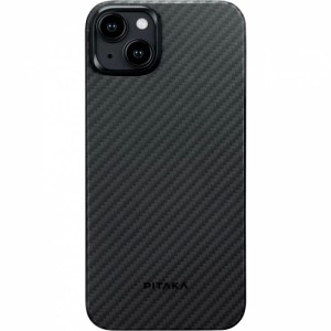 Чехол PITAKA MagEz Case 4 Aramid Fiber 1500D для IPhone 15 Plus, черно-серый