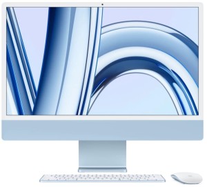 Моноблок Apple iMac 24 Retina 4,5K (M3, 8C CPU/10C GPU, 2024), 24 ГБ, 1 ТБ SSD, NUM-ENG KB, Blue (синий) Z19K001YX