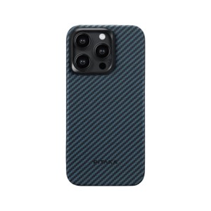 Чехол Pitaka MagEZ Case 4 для iPhone 15 Pro Max (6.7"), черно-синий, кевлар (арамид)1500D KI1508PM