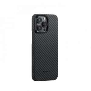 Чехол Pitaka MagEZ Case 4 для iPhone 15 Pro (6.1"), черно-серый, кевлар (арамид) 1500D KI1501P