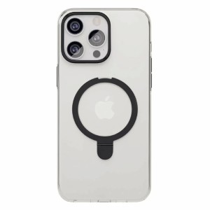 Чехол защитный "vlp" Ring Case с MagSafe подставкой для iPhone 15 Pro, черный