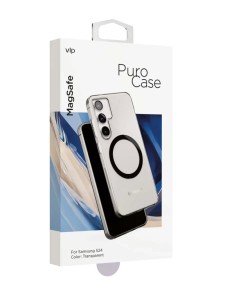 Чехол VLP Puro Case MagSafe для Samsung Galaxy S24, прозрачный