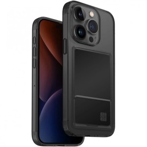 Чехол со слотом под карту Uniq HYBRID AIR FENDER ID для iPhone 15 Pro 6.1 серый тонированный (IP6.1P(2023)-AFIDGTNT)