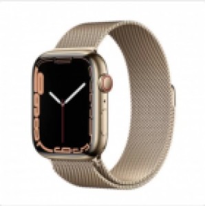 Apple Watch Series 7 GPS + Cellular 45mm Stainless Steel Case with Milanese Loop (gold / золотистый)