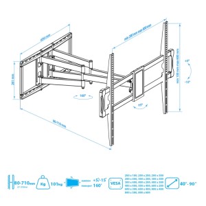 Кронштейн KROMAX ATLANTIS-75 черный