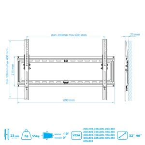 Кронштейн KROMAX IDEAL-2 черный