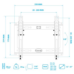 Кронштейн KROMAX IDEAL-6 белый