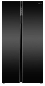 Холодильник двухкамерный Hyundai CS6503FV, черное стекло