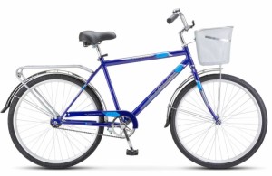 Городской велосипед STELS Navigator 200 C 26 Z010 (2023) 19" Синий + корзина (требует финальной сборки)