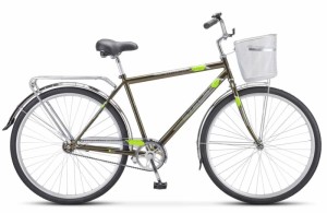 Городской велосипед STELS Navigator 300 C 28 Z010 (2023) 20" Оливковый + корзина (требует финальной сборки)