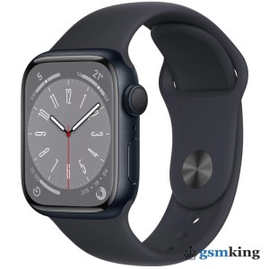 Apple Watch Series 8 GPS 41mm Midnight Aluminium Case with Midnight Sport Band (Чёрные)
