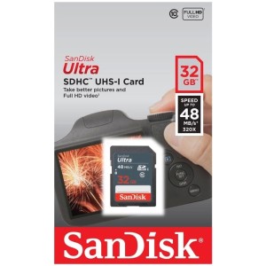 Карта памяти 32GB SanDisk Ultra SDHC Class 10 UHS-I 48MB/s