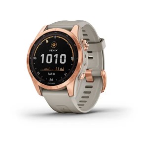 Умные часы Garmin Fenix 7S Solar Rose Gold with Light Sand Band (010-02539-10)