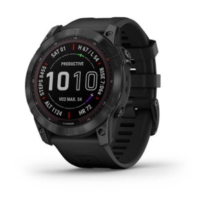 Умные часы Garmin Fenix 7X Sapphire Solar титановый черный DLC с черным ремешком (010-02541-10)