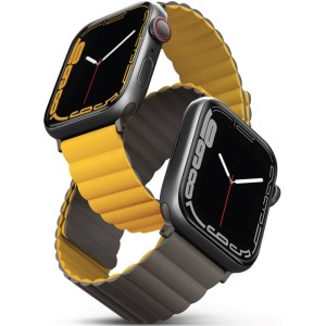 Ремешок Uniq Revix reversible Magnetic для Apple Watch 44/45/49 Mustard/Khaki