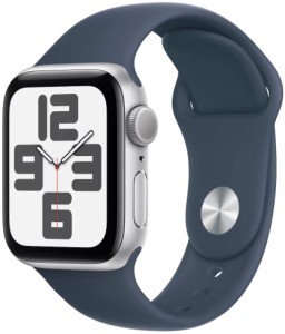 Смарт-часы Apple Watch SE (2023) GPS 40 мм, M/L (145-220 мм), серебристый/синий