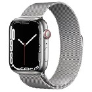 Apple Watch Series 7 GPS + Cellular 45mm Stainless Steel Case with Milanese Loop (серебристый)