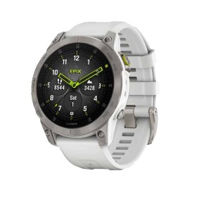 Умные часы Garmin Epix Gen 2 47mm White Titanium with Carrera White Band (010-02582-20)