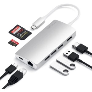 Хаб Satechi USB-C 8 в 1 (ST-TCMAS) Silver