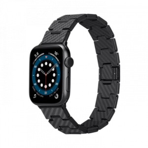 Карбоновый браслет Pitaka для Apple Watch Series 9-1, SE и Ultra 2 / Ultra (38/40/41/42/44/45/49мм) - Retro AWB1004