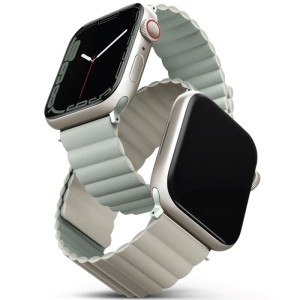 Ремешок Uniq Revix reversible Magnetic для Apple Watch 44/45/49 Sage/Beige