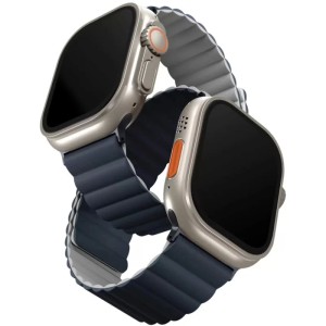 Ремешок Uniq Revix reversible Magnetic для Apple Watch 44/45/49 Blue/Grey