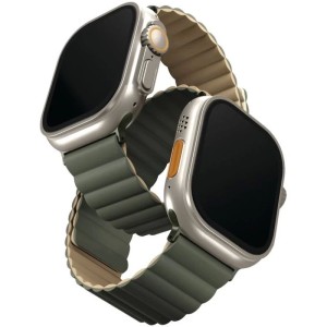 Ремешок Uniq Revix reversible Magnetic для Apple Watch 44/45/49 Green/Tan