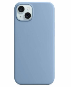 Чехол силиконовый MagSafe для iPhone 15 (Бледно-голубой)