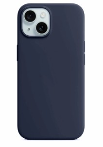 Чехол силиконовый MagSafe для iPhone 15 (Синий)