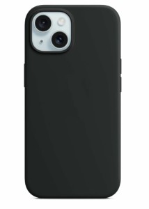 Чехол силиконовый MagSafe для iPhone 15 (Черный)