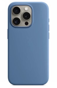 Чехол силиконовый MagSafe для iPhone 15 Pro (Бледно-голубой)