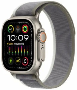 Часы Apple Watch Ultra 2 49 мм, S/M, Titanium Case with Green/Gray Trail Loop