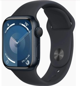 Умные часы Apple Watch Series 9 45мм (45mm, Чёрный M/L, M/L, Sport Band)