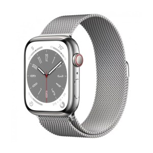 Умные часы Apple Watch Series 8 41mm Stainless Steel Case GPS+Cellular Milanese Loop (Серебристый)