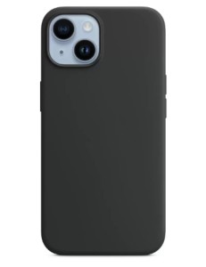 Чехол силиконовый MagSafe для iPhone 14 Plus (Чёрный)