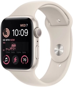 Смарт-часы Apple Watch SE (2022) GPS 44 мм, S/M (130-180 мм), Starlight, сияющая звезда