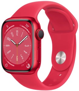 Apple Watch Series 8 41mm Red Aluminum Case with Sport Band, Red