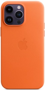 Чехол Apple iPhone 14 Pro Leather MagSafe, Orange, оранжевый