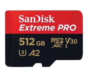 Карта памяти micro SDXC 512Gb Sandisk Extreme Pro UHS-I U3 V30 A2 + ADP (200/140 MB/s)