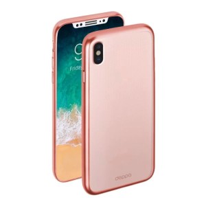 Накладка Deppa Gel Plus Case для iPhone X/Xs розовая матовая (арт.85338)