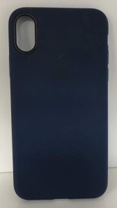 Накладка силикон TPU Leather Case для iPhone X/Xs Dark Blue