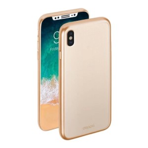 Накладка Deppa Gel Plus Case для iPhone X/Xs золотая матовая (арт.85337)