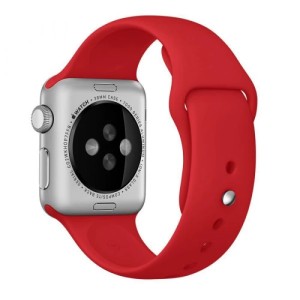 Ремешок для Apple Watch 42/44/45/49mm Sport Band Red