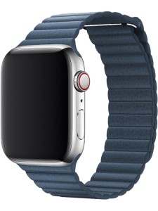 Ремешок из экокожи для Apple Watch 42/44/45/49mm (Синий)